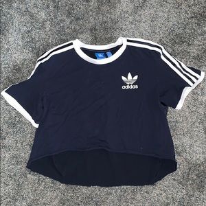 adidas crop top blue